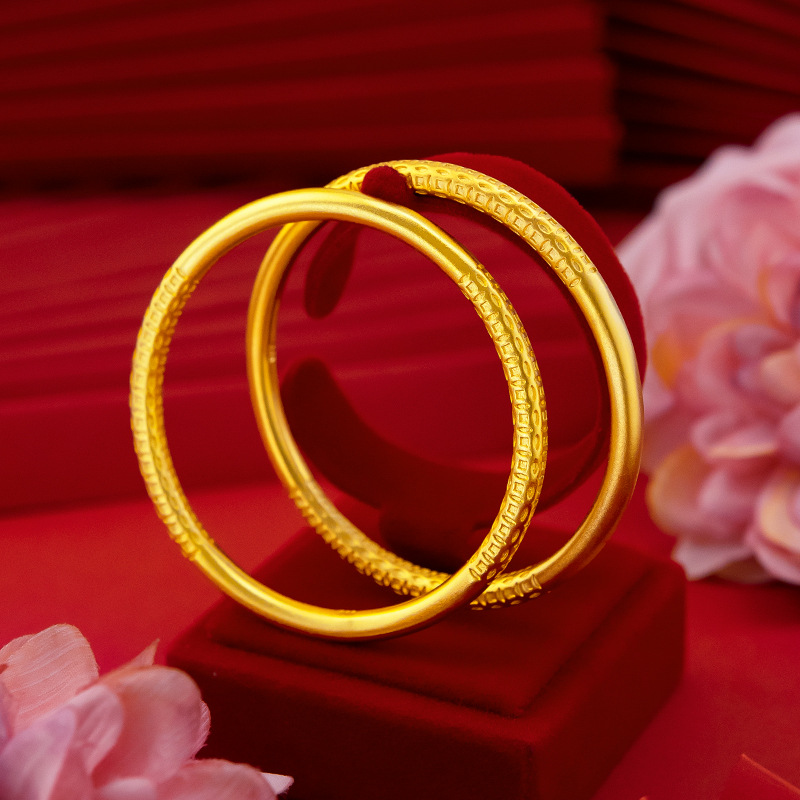 Pure Copper Gold Plated Copper Coin Bracelet Yue Nansha Gold Ancient Method Inheritance Money Bracelet Pell-Many Supply Wholesale Female Manufacturers Direct Sales Novel Jewelry details Picture
