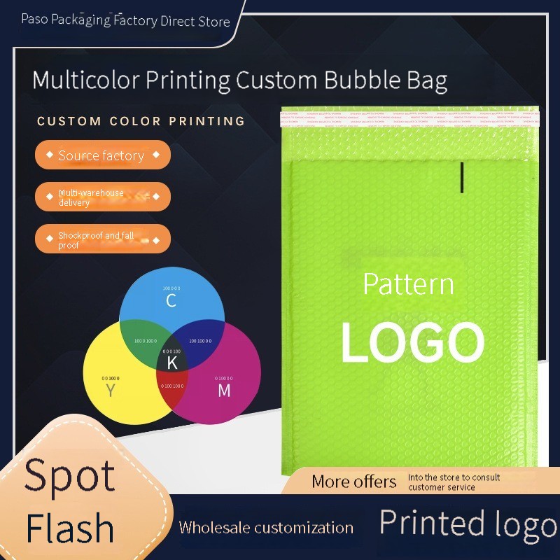 Multi-color printing PE pearlized film bubble bag printing thickened shock proof bubble bag waterproof envelope foam bag full figure