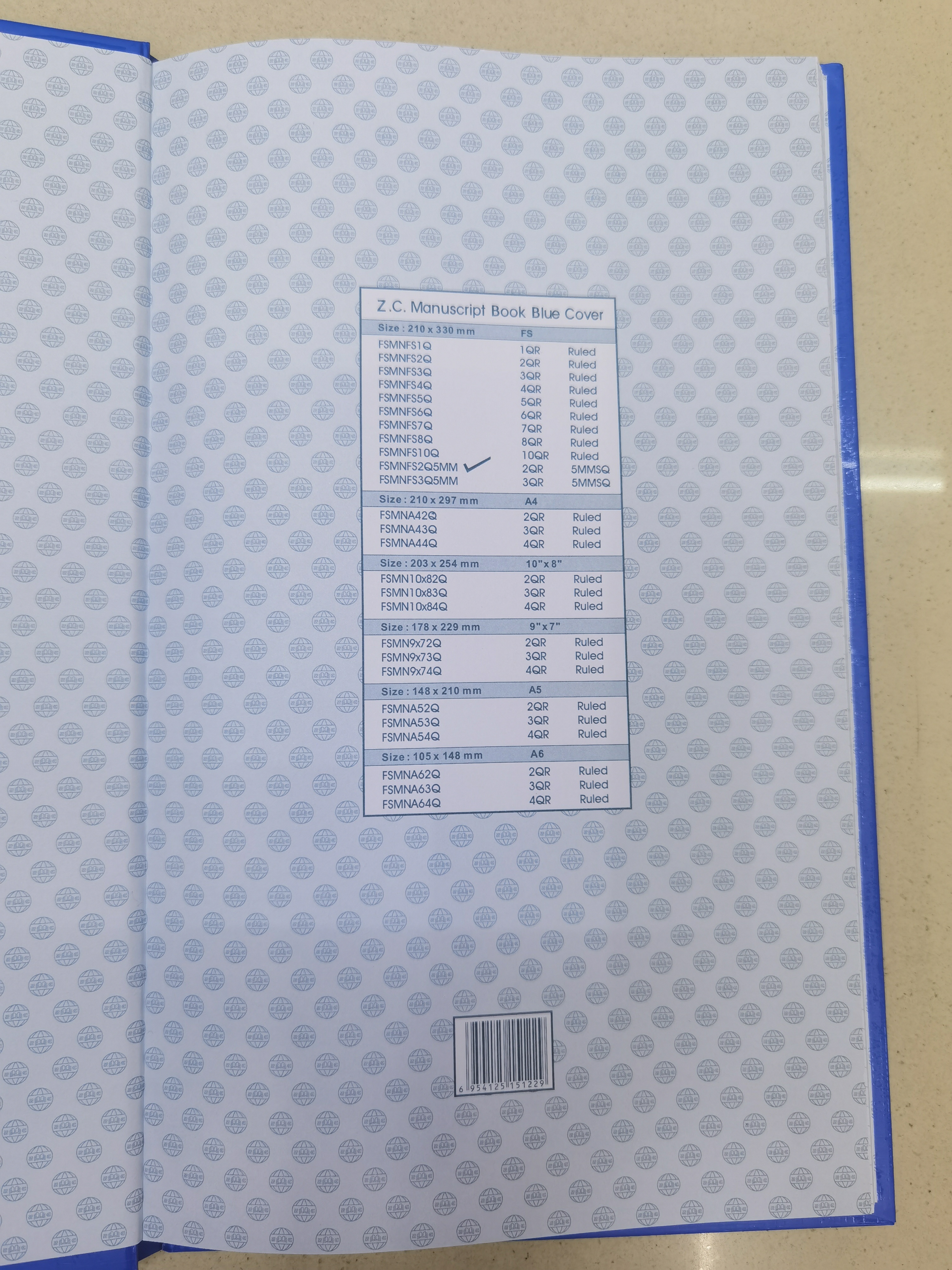 Manufacturers Direct Foreign Trade Exports A4 2Q Blue Book Plus Logo Blue Notebook details Picture