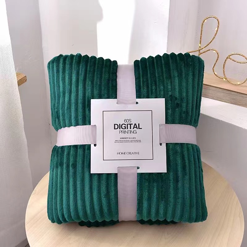 Single Drawn Blanket Autumn/Winter Cover Blanket 200Cmx230cm Dark Green Please Consult Before Placing An Order