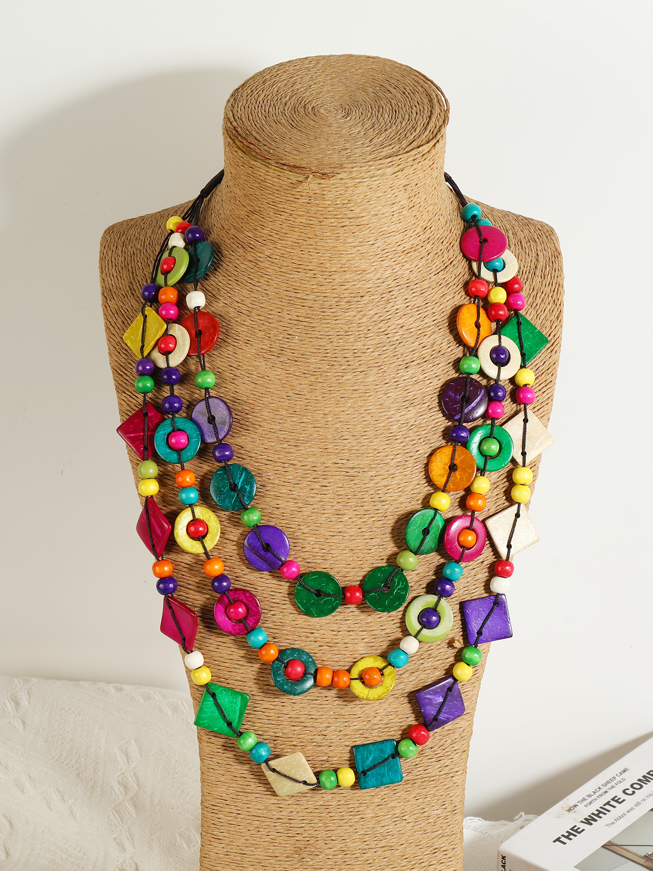 Bohemian tropical style ethnic style retro handmade coconut shell beaded necklace Fucoi-356 thumbnail