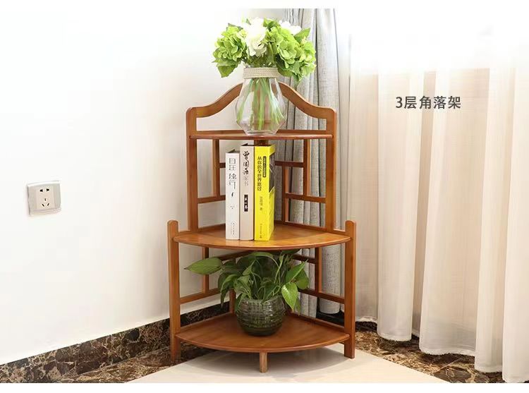 花架子客厅室内花盆架落地式墙角转角落架实木阳台绿萝花架置物架详情4