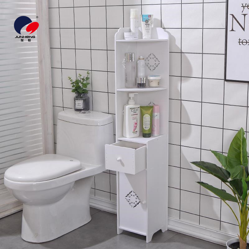 Bathroom slot corner storage cabinet Storage rack Toilet toilet narrow side cabinet floor side cabinet Bathroom drawer