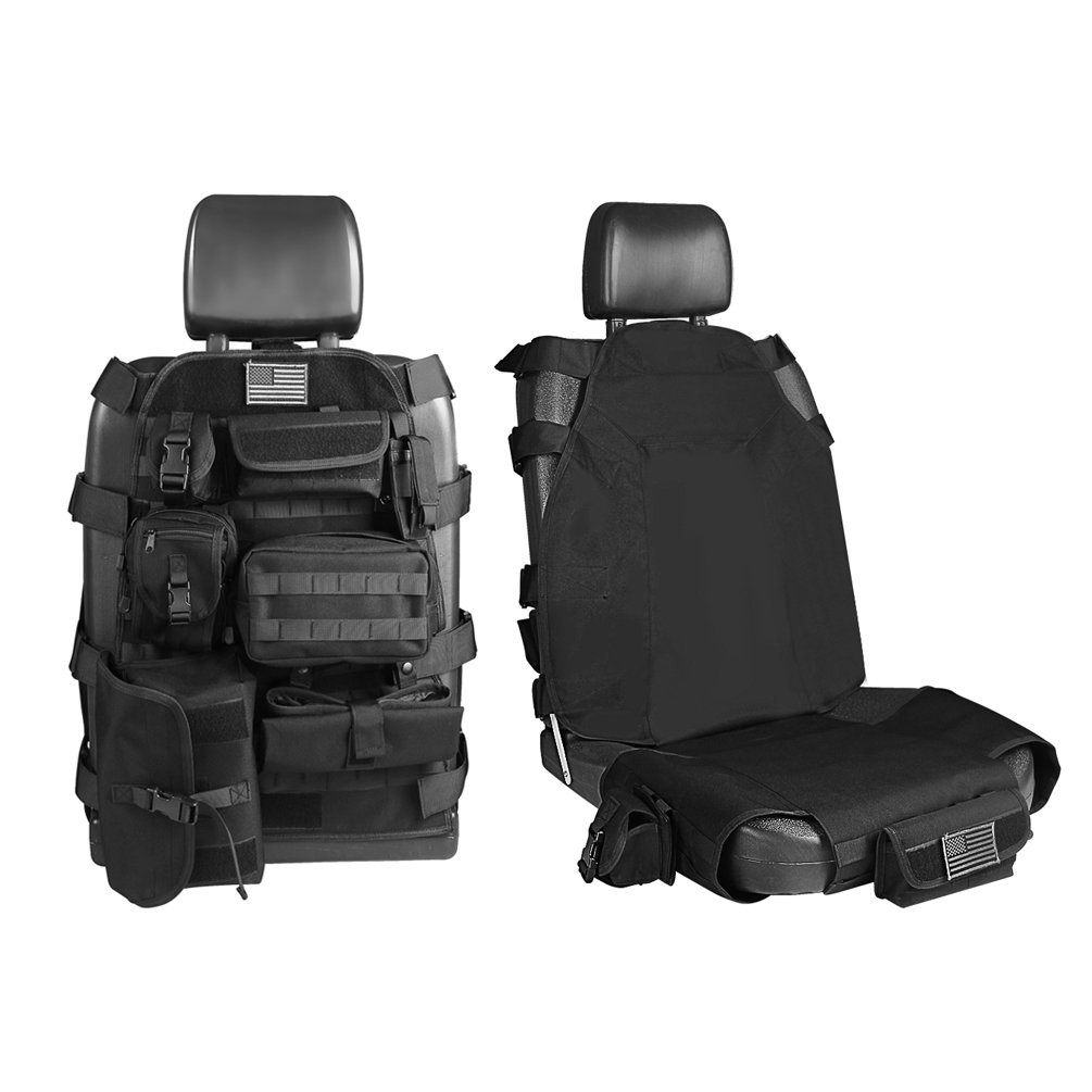 Off-road outdoor car seat cushions, car seat covers, military green canvas seat covers details Picture