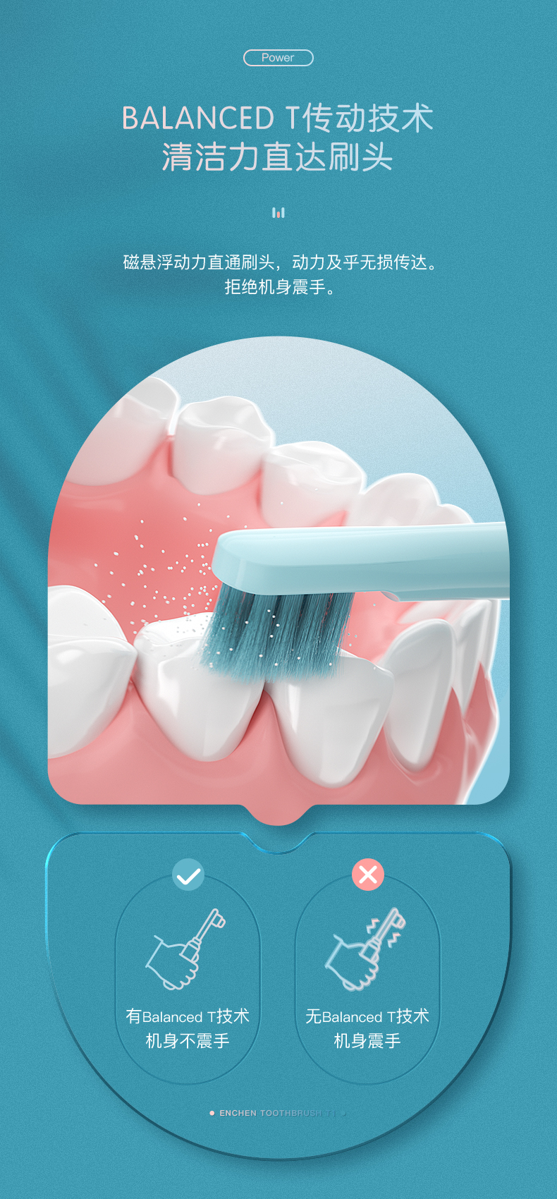 映趣2022新品T1电动牙刷高颜值渐变蓝粉色牙刷学生电动牙刷情侣牙刷-6详情6