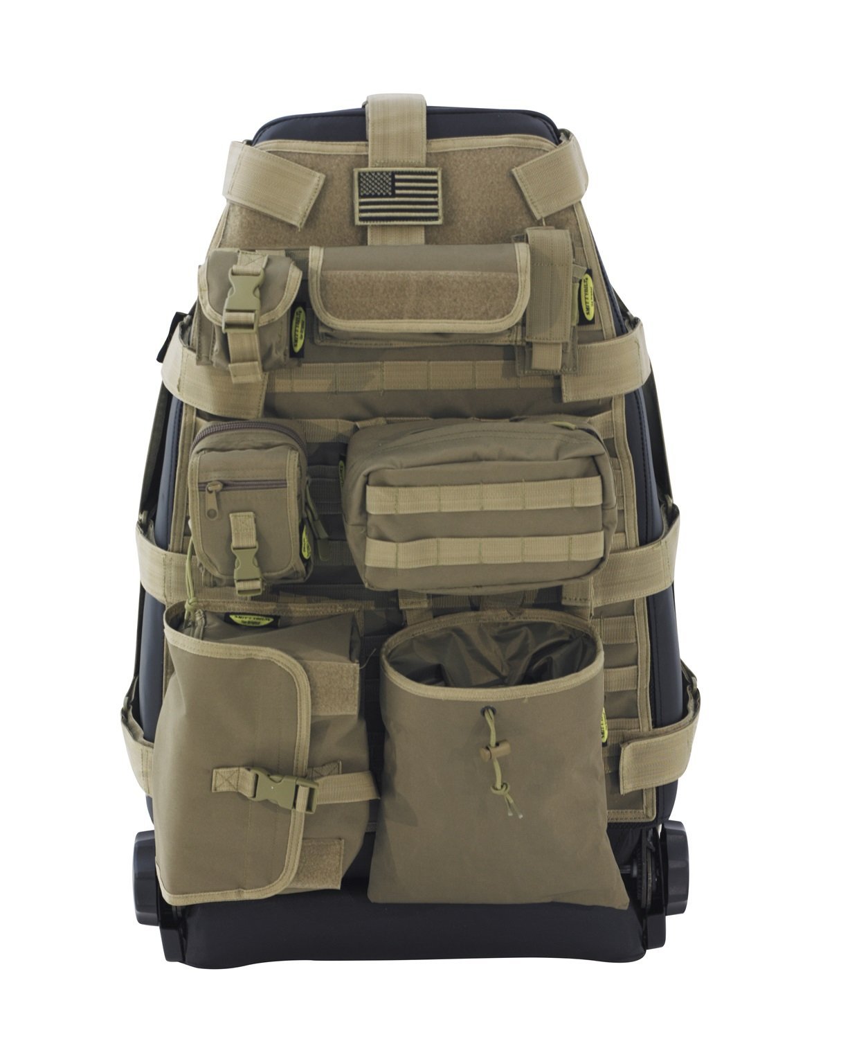 Off-road outdoor car seat cushions, car seat covers, military green canvas seat covers Specification drawing