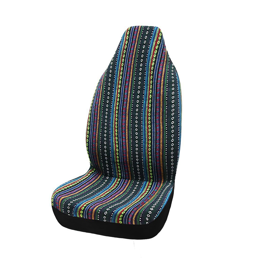 Ethnic-style coarse cloth car seat covers, canvas car seat cushions, five-seat car seat cushions for export Item Picture