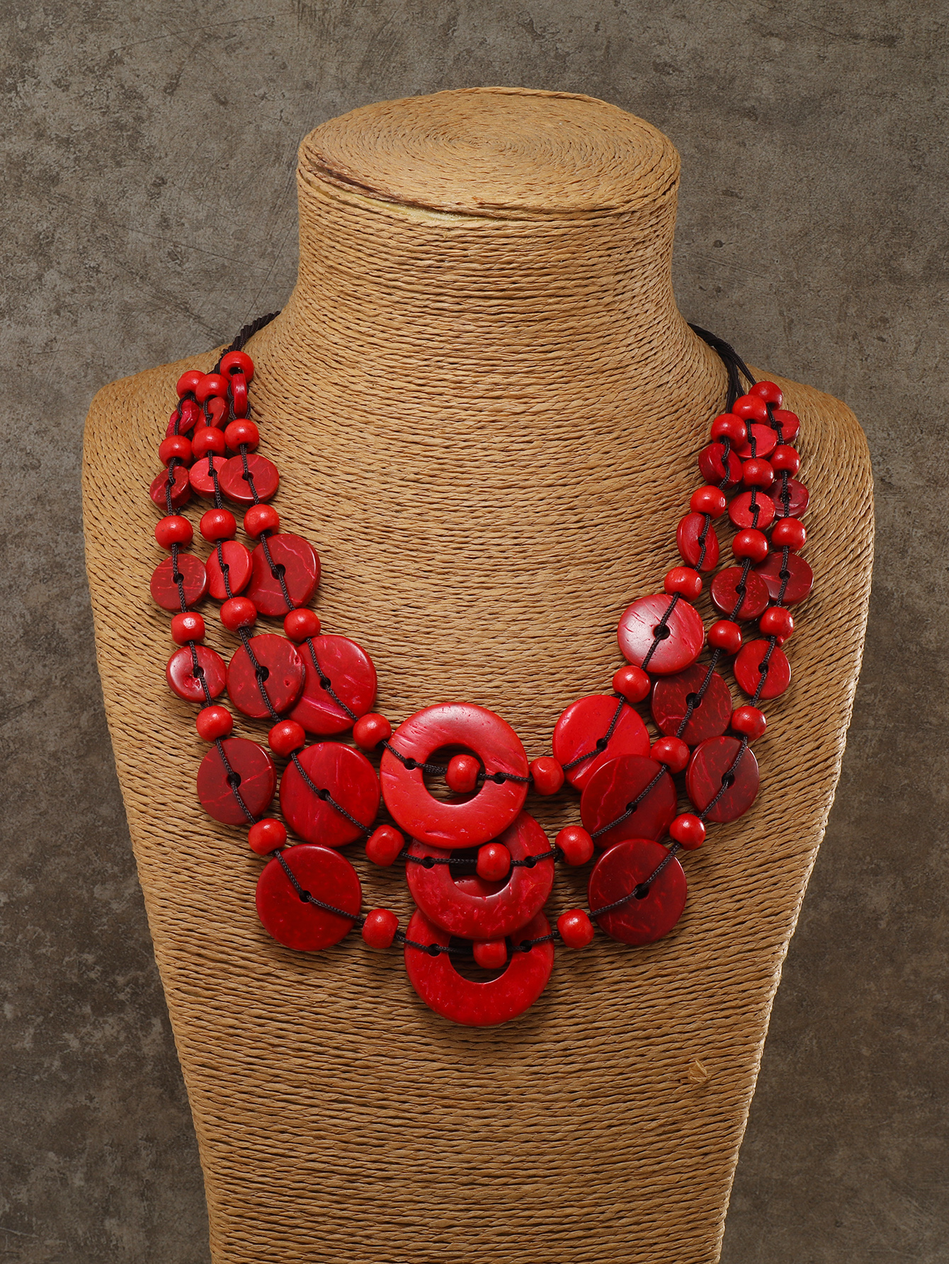 Bohemian tropical style ethnic style retro handmade coconut shell beaded necklace Fucoi-362 thumbnail