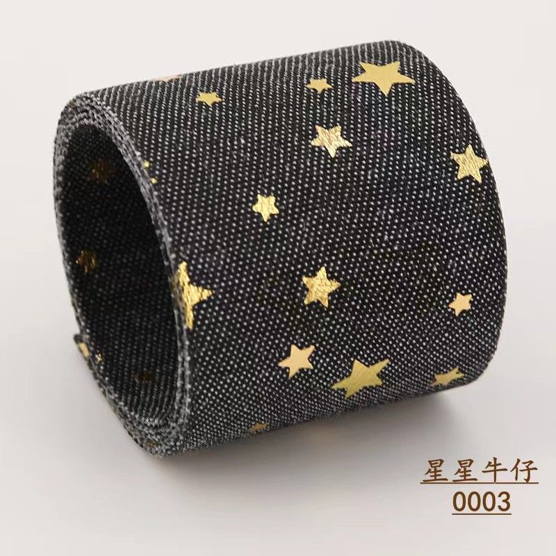 Korean boutique webbing ding shin star cowboy belt hecho a mano diy arco accesorios accesorios para el pelo ropa embalaje de regalo 40Y details Picture