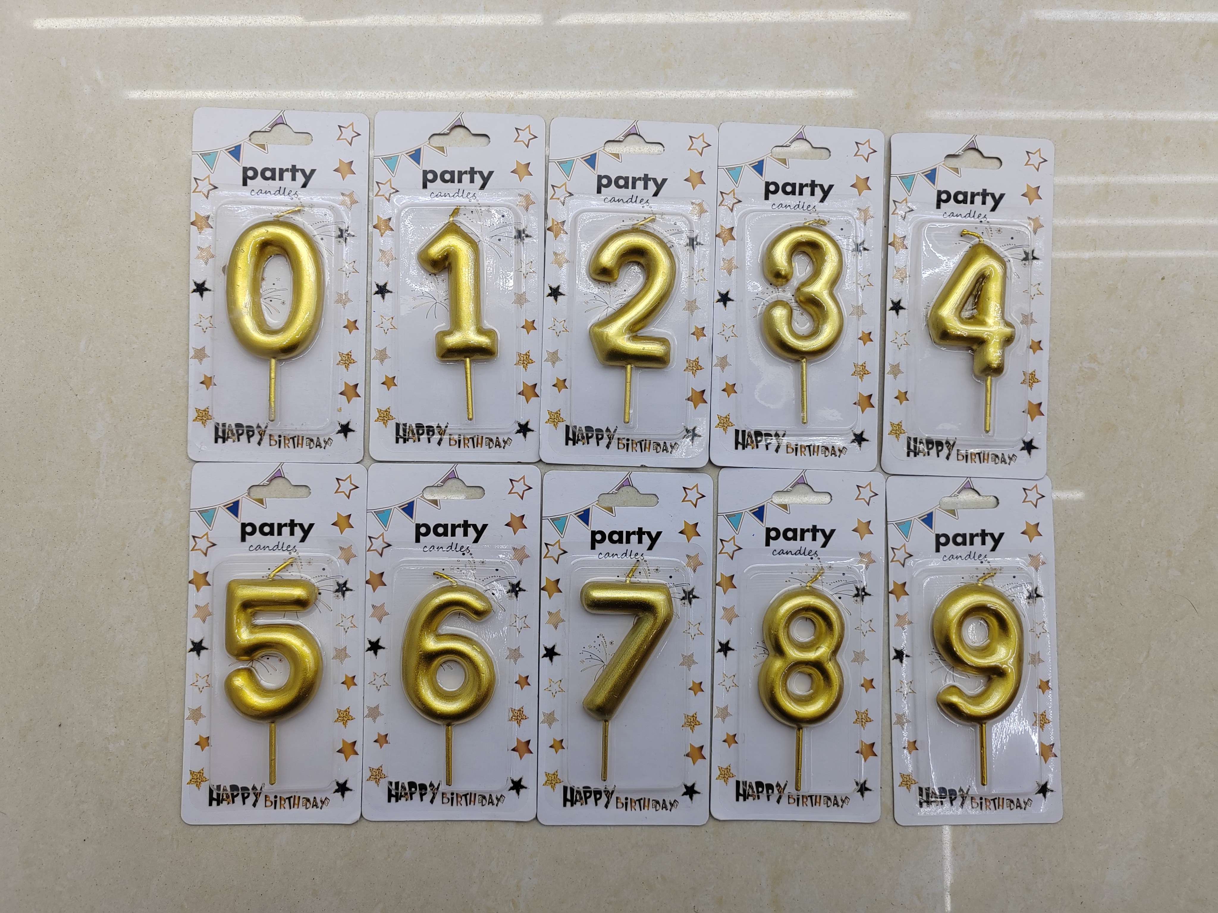 Small 5.5cm electroplated arc digital birthday candle thumbnail
