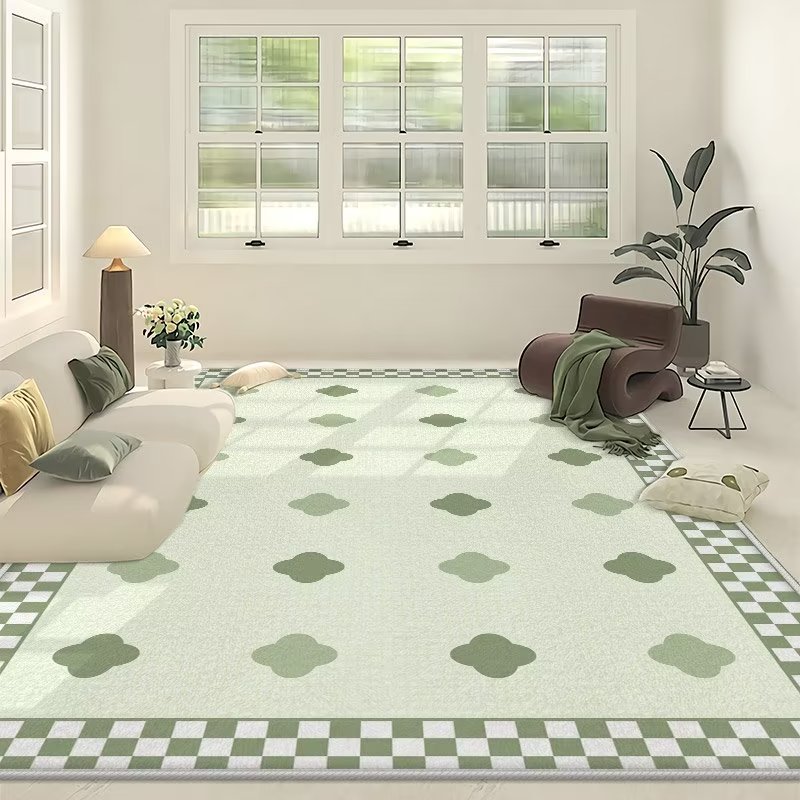 千思清新简约客厅地毯茶几现代大面积家用防滑房间卧室床边地垫详情4