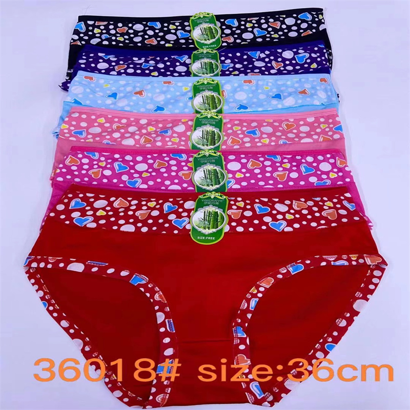 Mid-Waist Underwear Women Breathable Cotton Crotch Women's Underwear Large Size Belly Lift Hip Lace Sexy Attractive Pants 36018