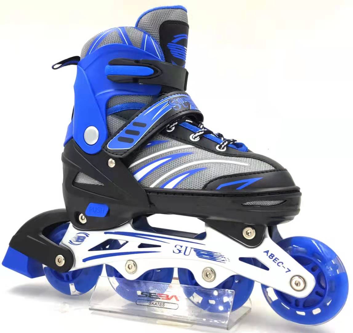 857Pu Roller Skates Adjustable Size Roller Skates Full Flash Roller Skates details Picture