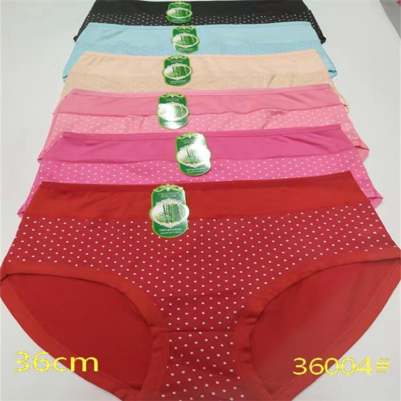 Mid-Waist Underwear Women Breathable Cotton Crotch Women's Underwear Large Size Belly Lift Hip Lace Sexy Attractive Trousers 36004 Specification drawing