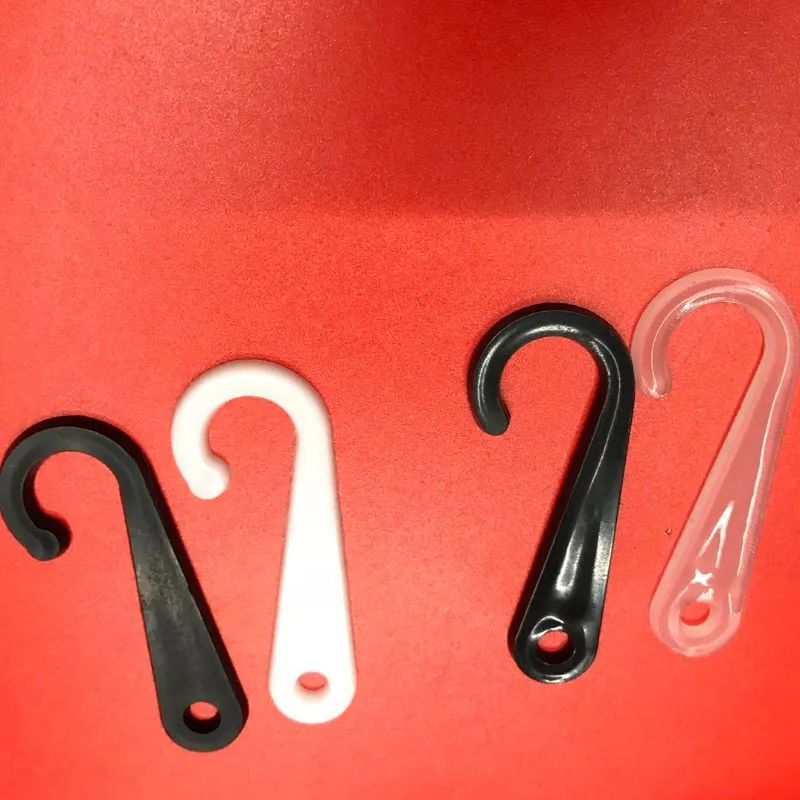 Thin Hook Plastic Hook Show Black And White Transparent Thin Hook Pants Rack Wholesale Spot Manufacturers Clothing Pants Clip Specification drawing