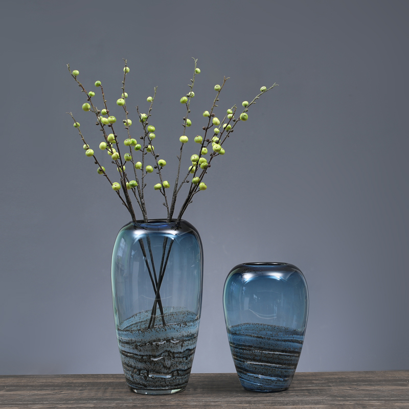 旭阳玻璃简约花瓶插花摆件轻奢客厅玄关餐桌样板房家居软装饰品102详情1