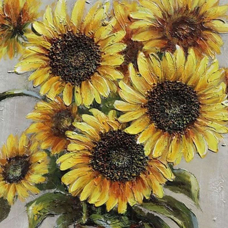 Sunflower Oil Painting Stereo Painting 001 Specification drawing