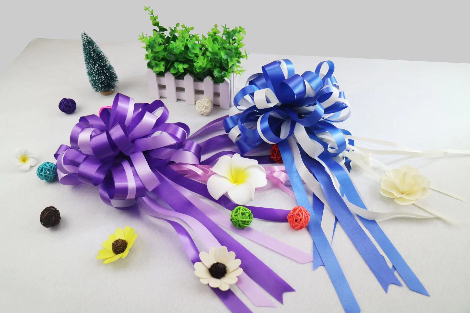 精致手拉花 礼盒装饰蝴蝶结拉花、彩带 节庆礼品装饰 