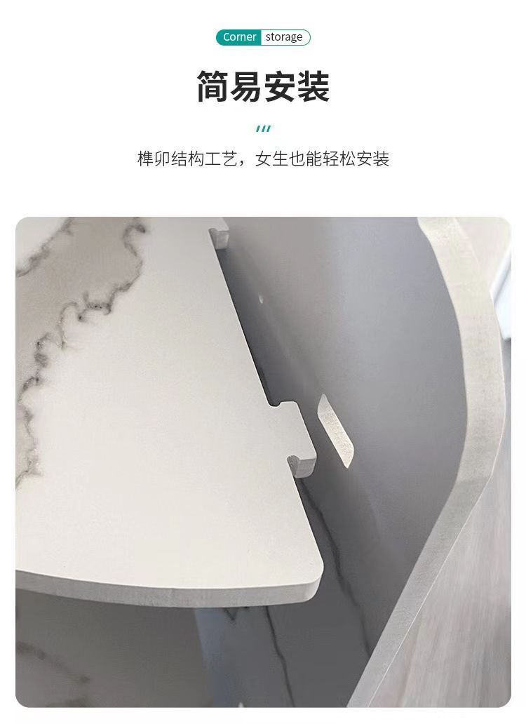 卫生间置物架落地式转角浴室厕所收纳架洗手间三角架洗澡多层架子详情6