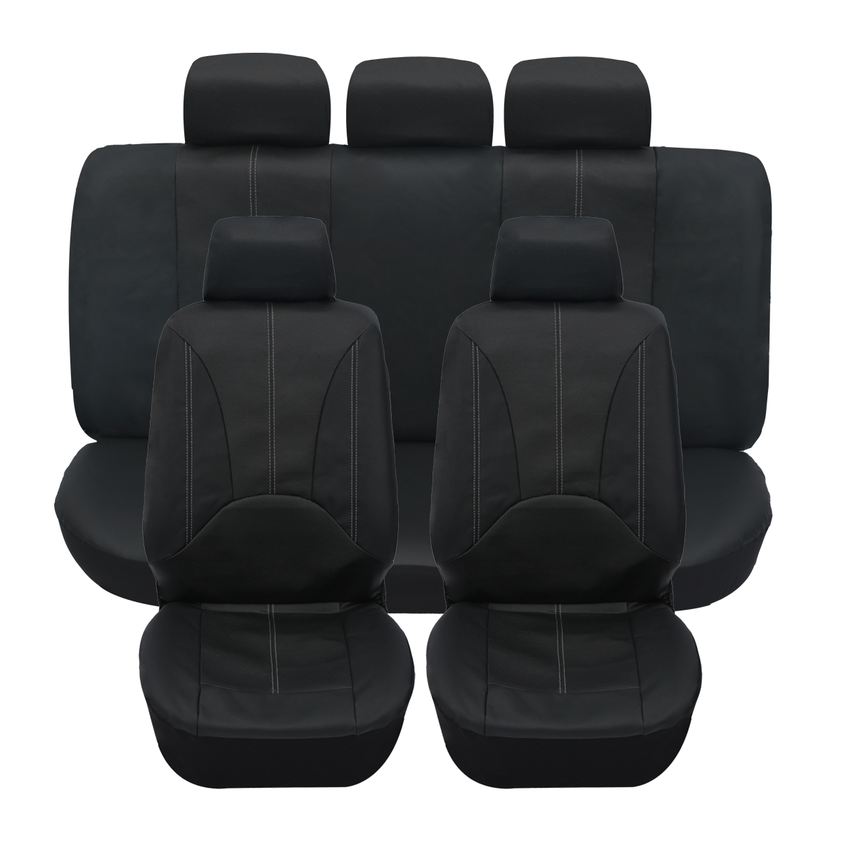 All-season simple PU seat covers, car seat covers, black car seat cushions for foreign trade export Specification drawing