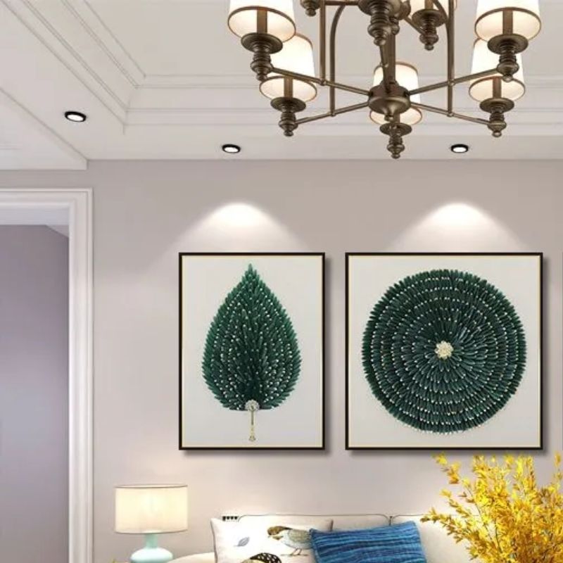 Simple and modern background decorative paintings for living rooms and bedrooms details Picture