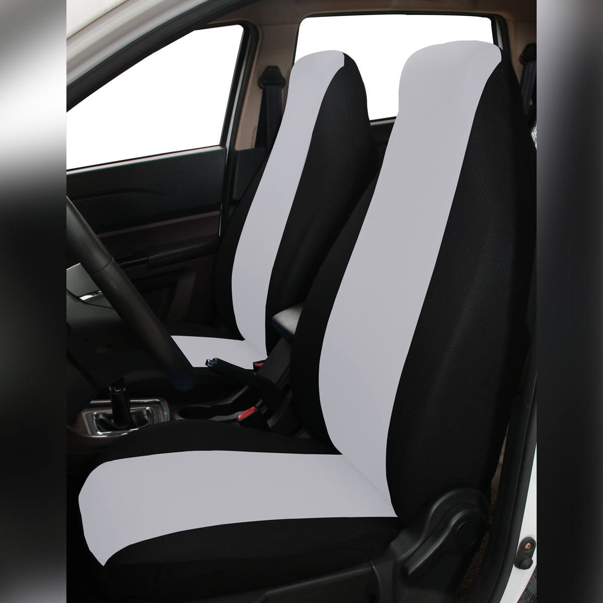 Front two General Motors seat covers, minivan and van seat covers, detachable and washable fabric covers full figure
