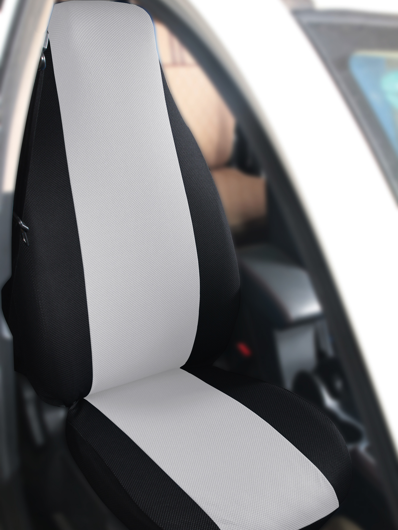 Front two General Motors seat covers, minivan and van seat covers, detachable and washable fabric covers details Picture