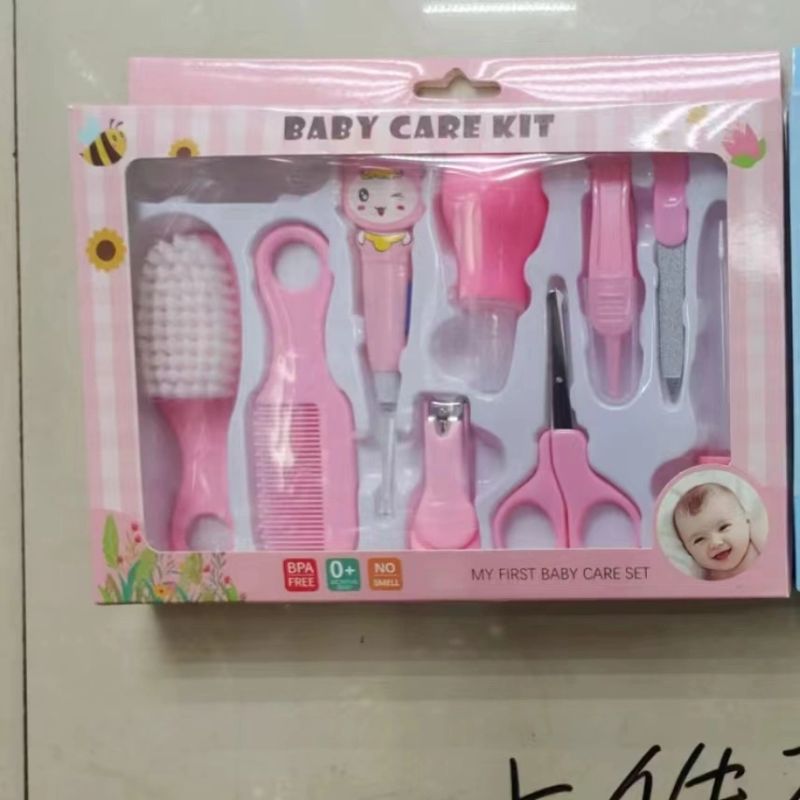 婴儿宝宝护理套装宝宝吸鼻器指甲剪10件卡通套日常清洁用品护理包母婴用品