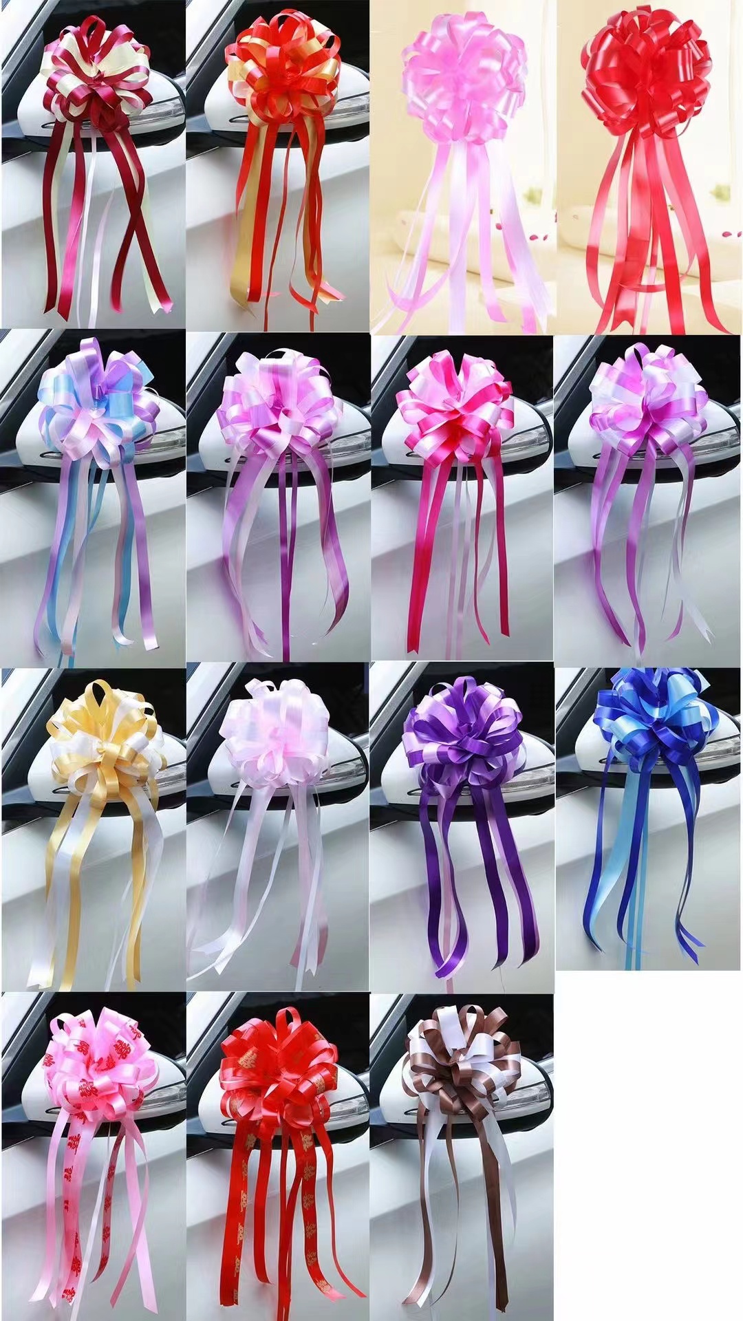 Exquisite Hand-Pulled Flower Gift Box Decoration Bow Pull Flower, Ribbon Festival Gift Decoration 2207 details Picture
