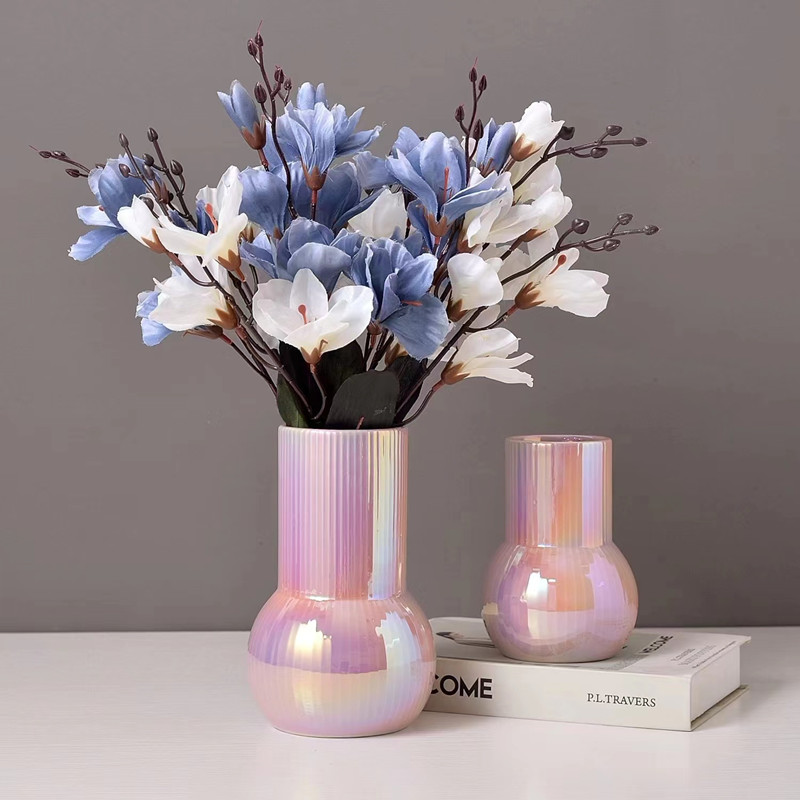 Nordic minimalist ceramic vases, wedding hotel soft decoration items, hydroponic flower vases, living room decorative cabinets, dining tables, model rooms, home decorations Application Scenario