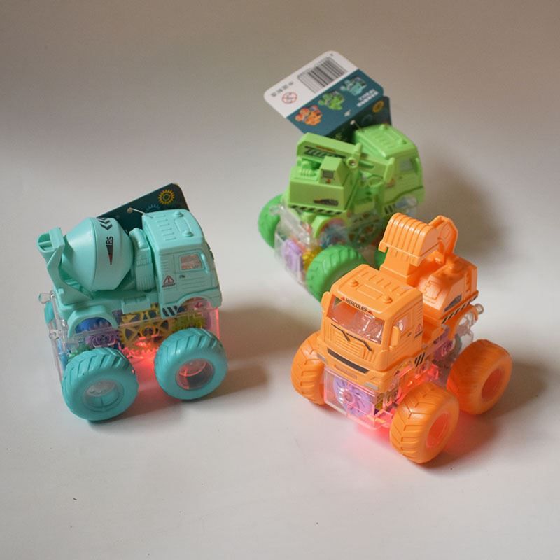 Junshengxing four-wheel drive off-road vehicle, toy luminous gear, inertial military vehicle, beach engineering vehicle, flip vehicle, rotating vehicle, stunt vehicle, Sunflower vehicle Item Picture