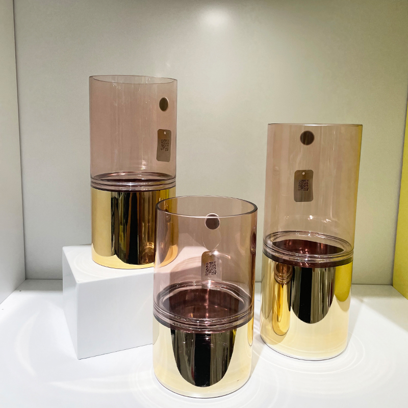 旭阳玻璃简约花瓶插花摆件轻奢客厅玄关餐桌样板房家居软装饰品105详情1