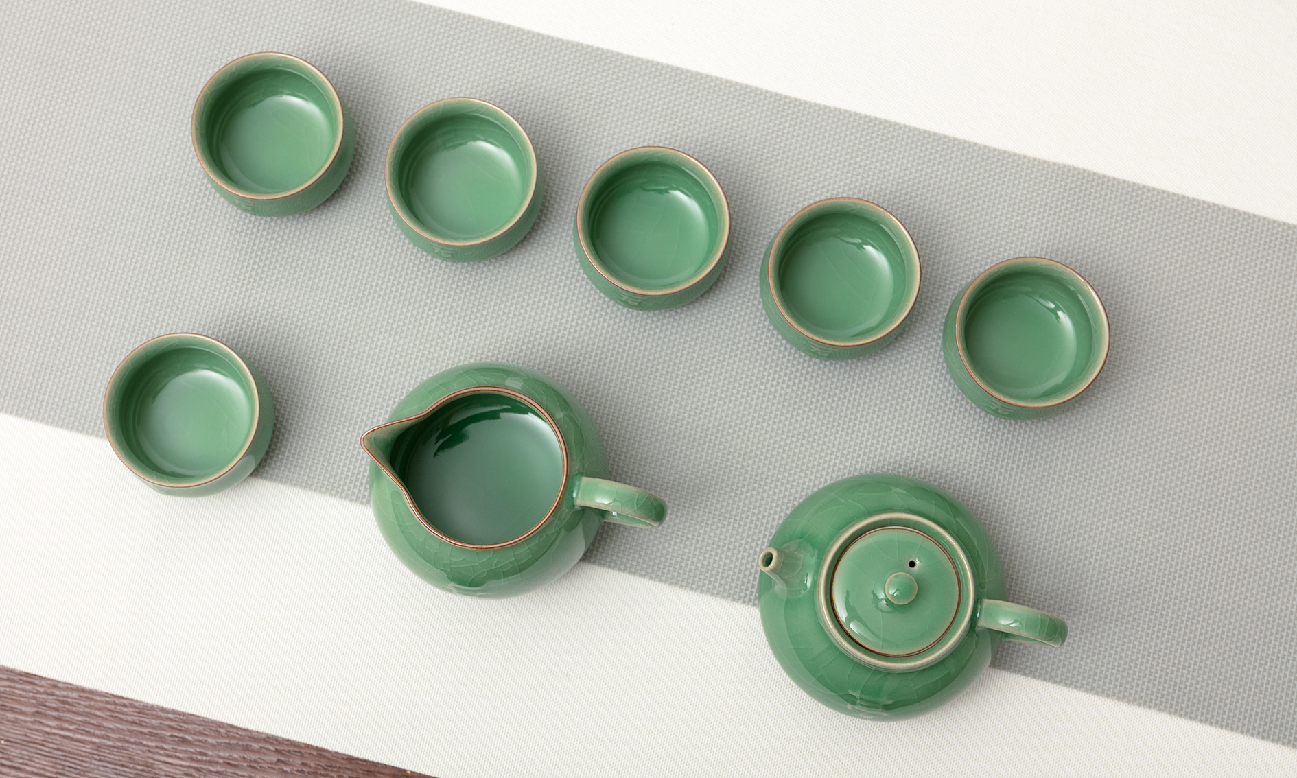 至为家居严选茶盘颂韵哥窑（梅子青）系列楠竹茶器茶道配件家具套装家居楠竹详情3