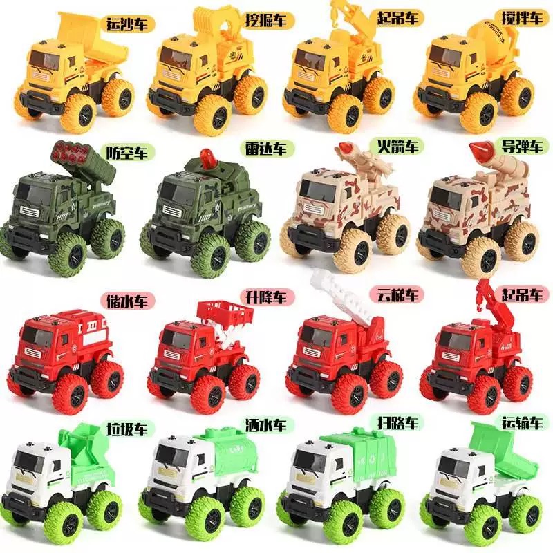 Junshengxing four-wheel drive off-road vehicle, toy, luminous gear, inertial military vehicle, engineering vehicle, flip vehicle, rotating vehicle, stunt vehicle, dinosaur vehicle Item Picture