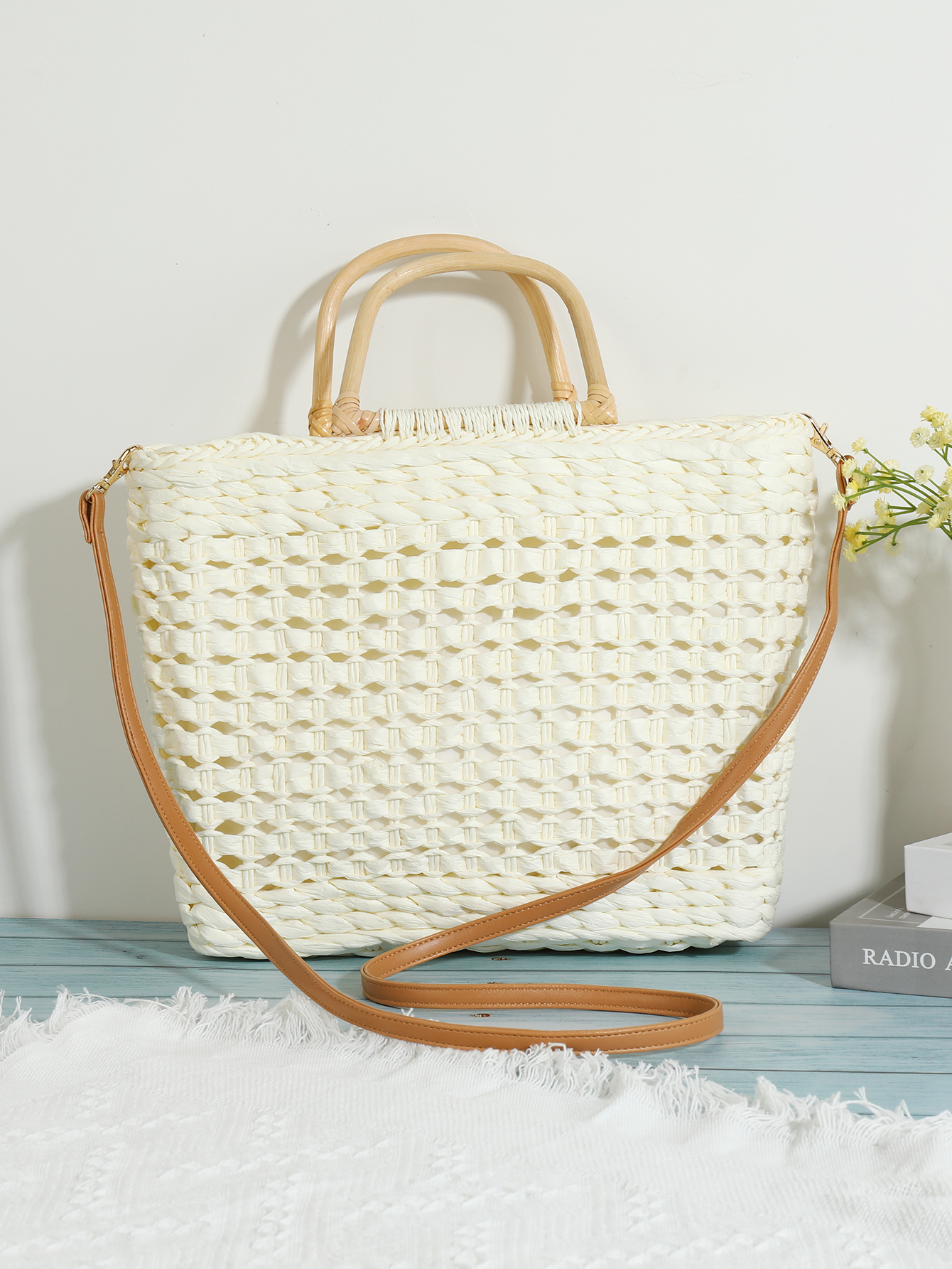Boho tropical style ethnic style hand-woven bag Fu Coconut coconut -519 thumbnail