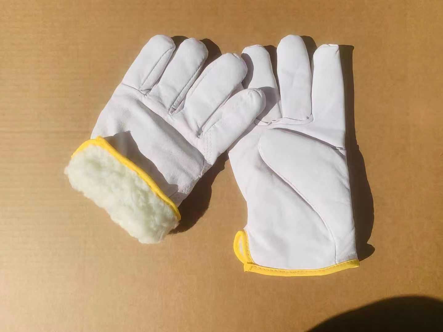 羊皮手套防护牛皮电焊手套 电焊户外作业牛皮耐磨焊工防火隔热手套