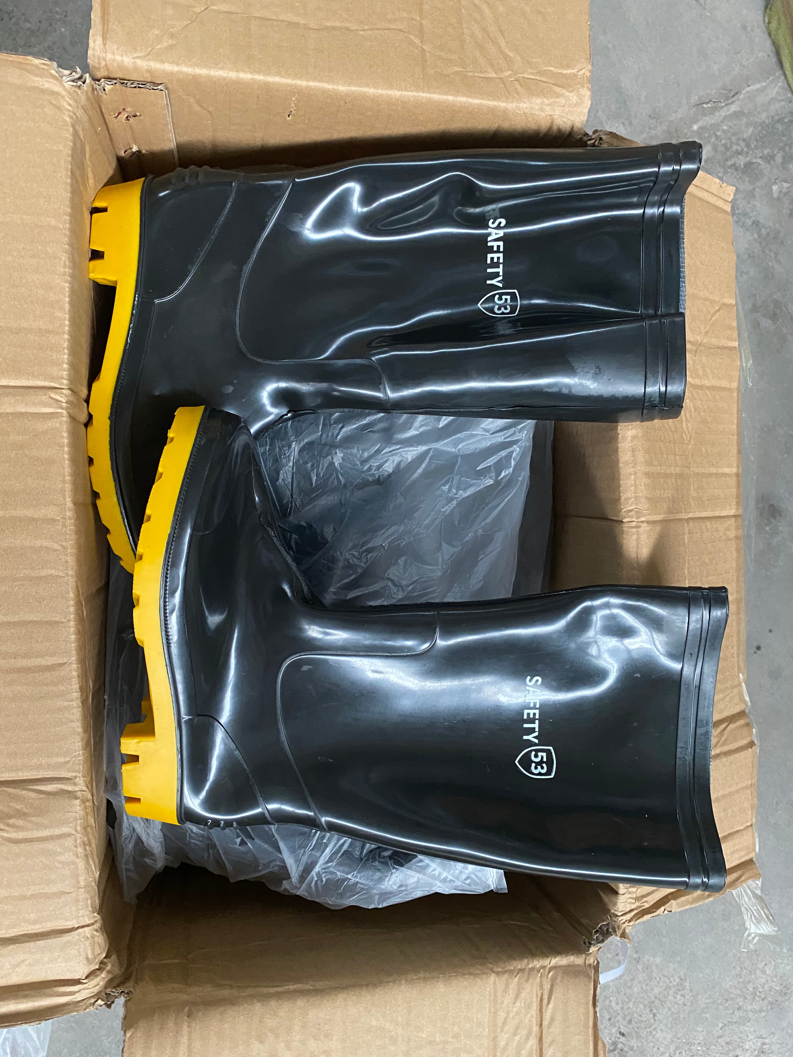 雨鞋/防护雨鞋/水鞋白底实物图