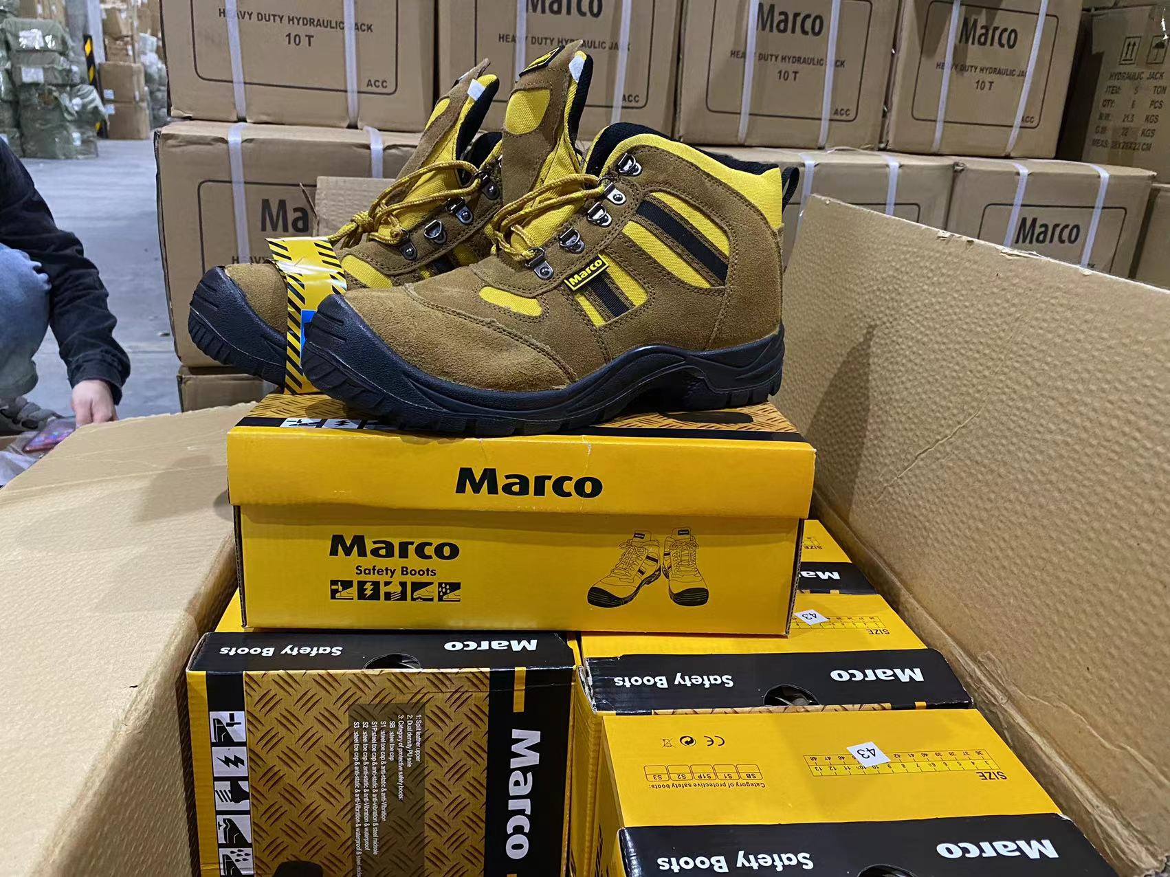 【MARCO】防护安全钢头钢底S3真皮劳保鞋