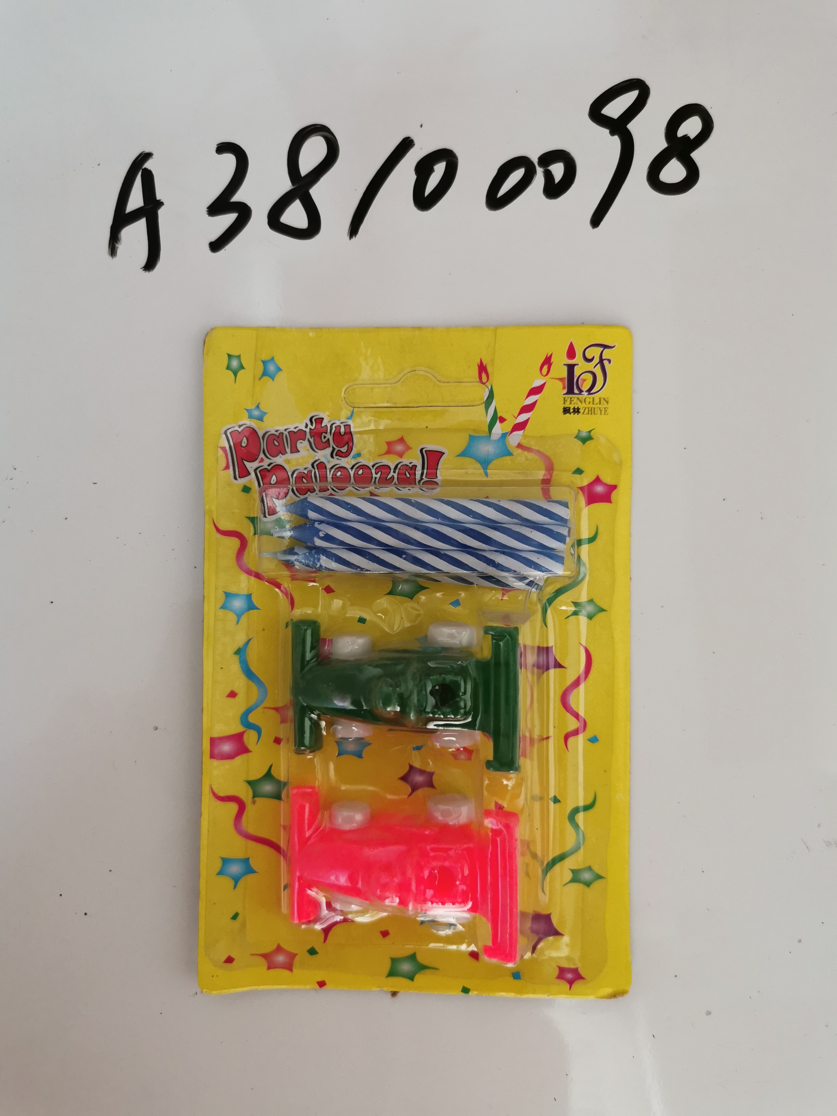 6-piece thread two-color +2 Roadster Yellow Card Birthday Candle