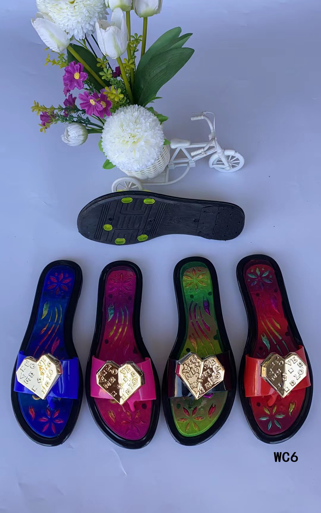 Foreign trade slipper pattern summer slippers home men and women drag plastic home slipper glass slipper clamp slipper manufacturers wholesale can be customized