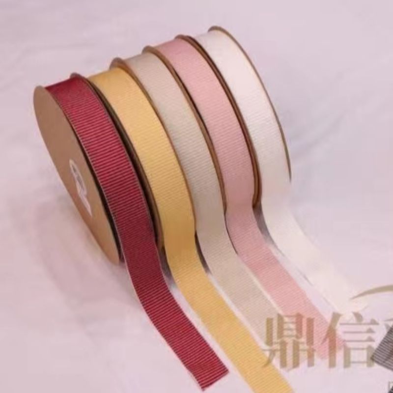 韩国精品织带双色罗纹棉带蝴蝶结手工DIY丝带服装配饰包装辅料50Y