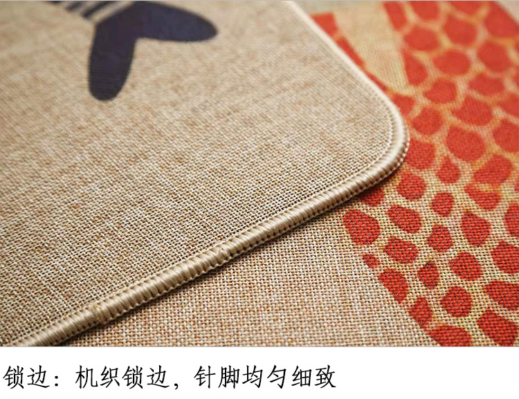 千思亚麻地垫细麻厨房吸水防滑吸油可印logo浴室脚垫门口进门地垫详情4