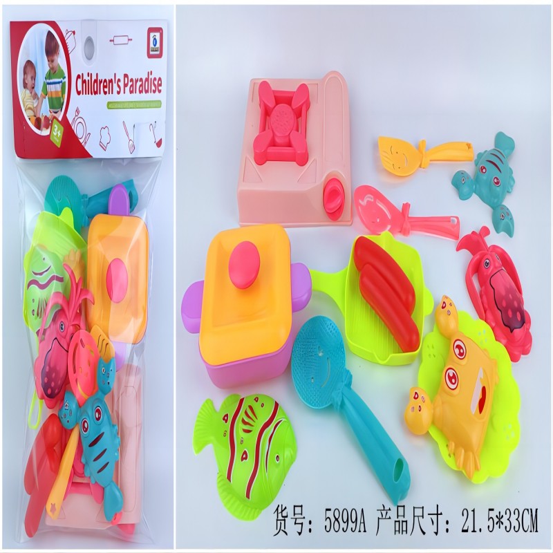 Yiwu city force day toys play family tableware set children's educational toys full figure