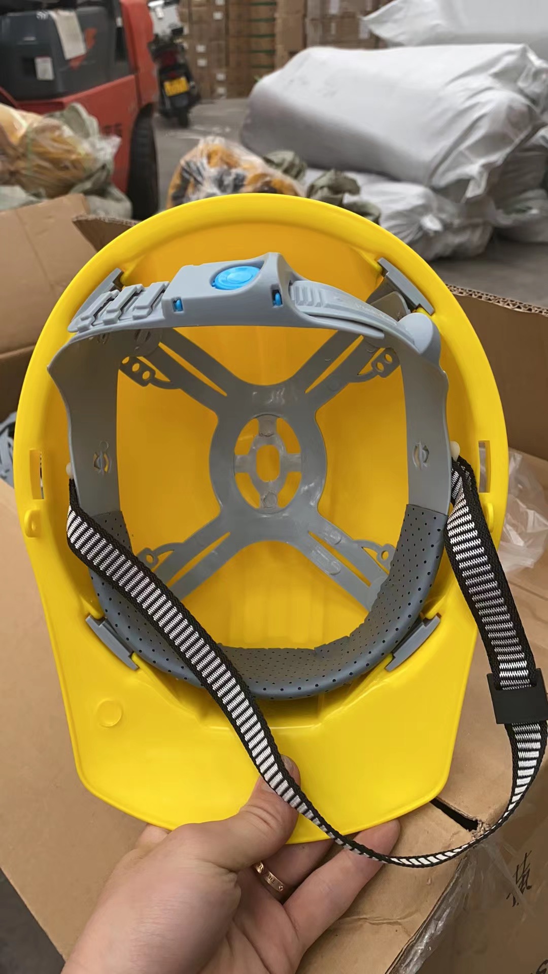 黄色高防护ABS PE安全帽 工地高档安全头盔详情图2