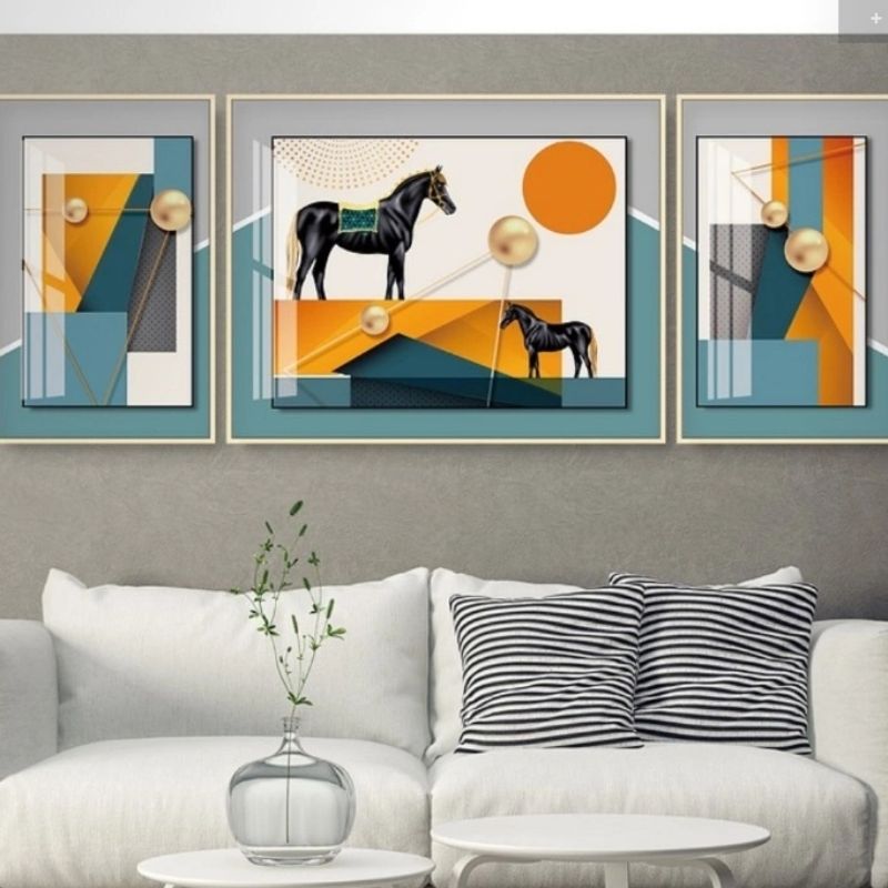 Decorative Painting Crystal Porcelain Painting Living Room Painting Specification drawing