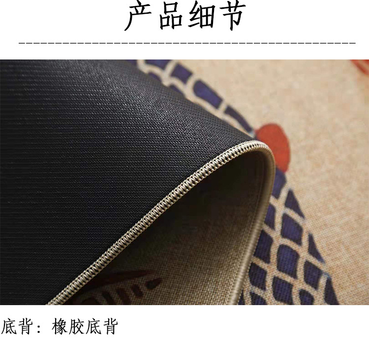 千思亚麻地垫细麻厨房吸水防滑吸油可印logo浴室脚垫门口进门地垫详情3