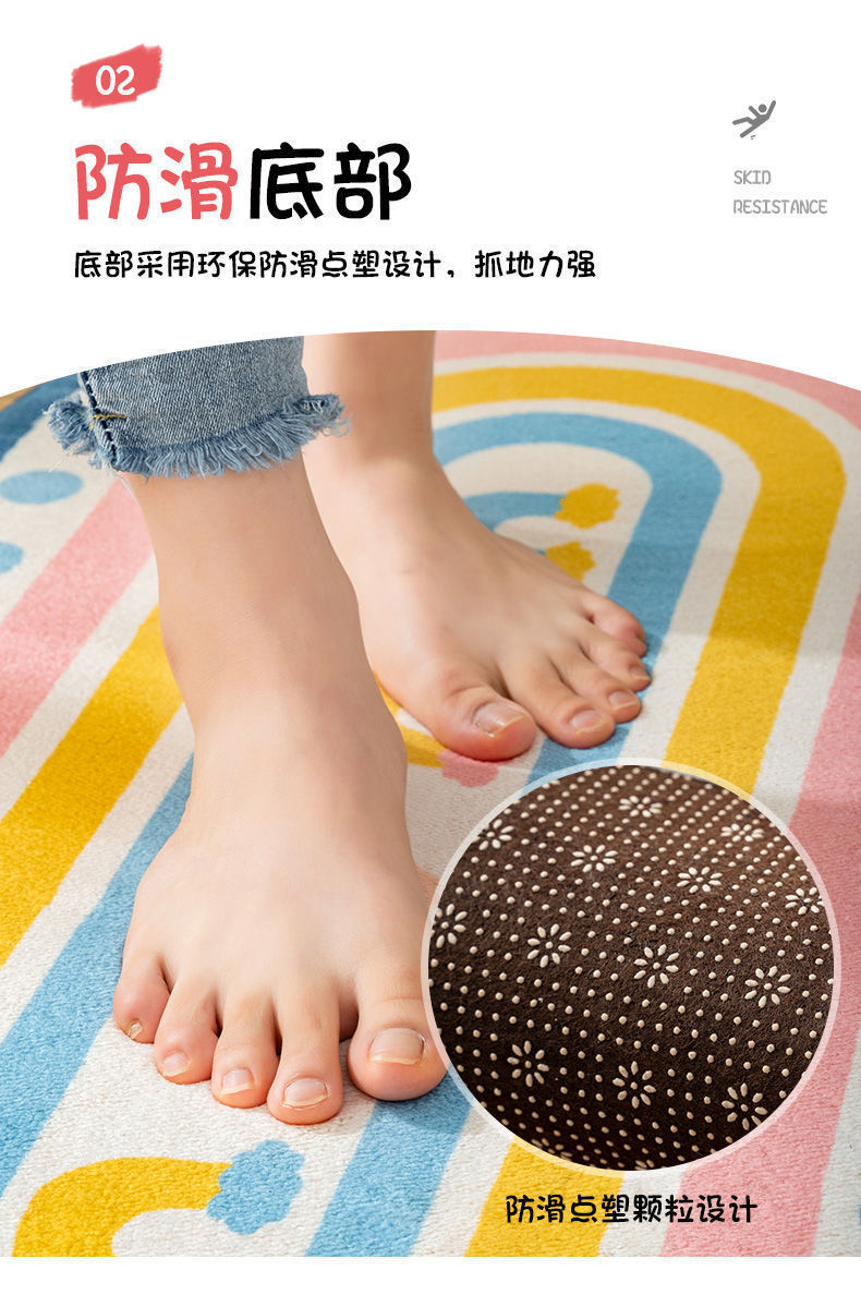 千思家用门口入户门垫卧室地毯床边毯客厅浴室防滑吸水地垫飘窗亲肤垫详情9