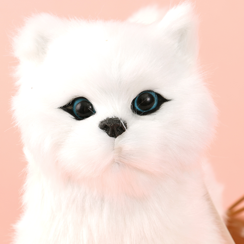 电动会叫会动的白猫咪仿真动物模型儿童毛绒玩具电子宠物摆件详情5