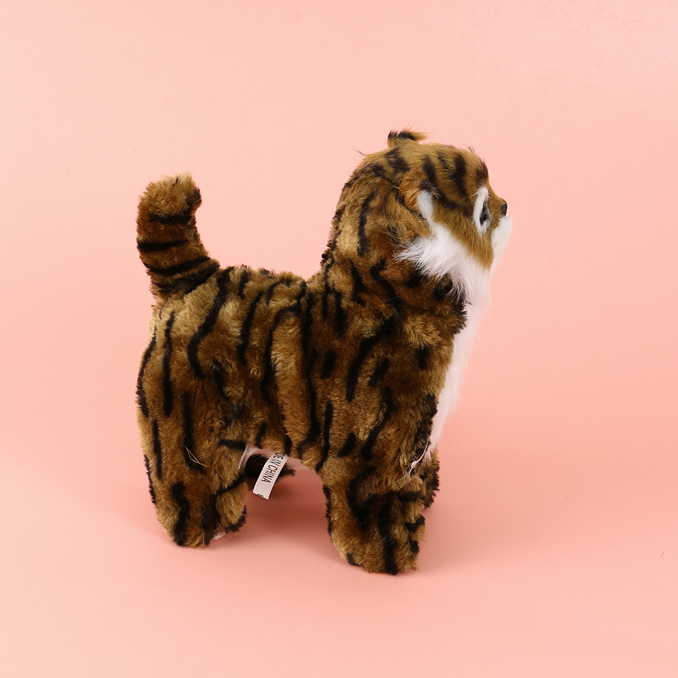  三色电动会叫会动的猫咪仿真动物模型儿童毛绒玩具电子宠物摆件详情3