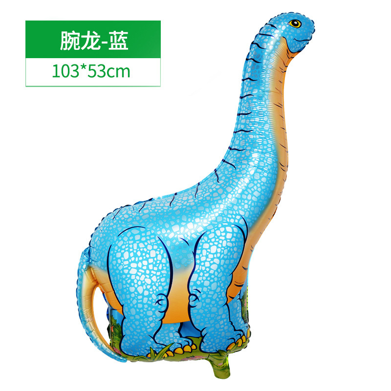 Factory direct supply of dinosaur party-themed decorative aluminum foil balloons, including Tyrannosaurus rex, Velociraptor and longnecked dragon aluminum foil balloons Application Scenario